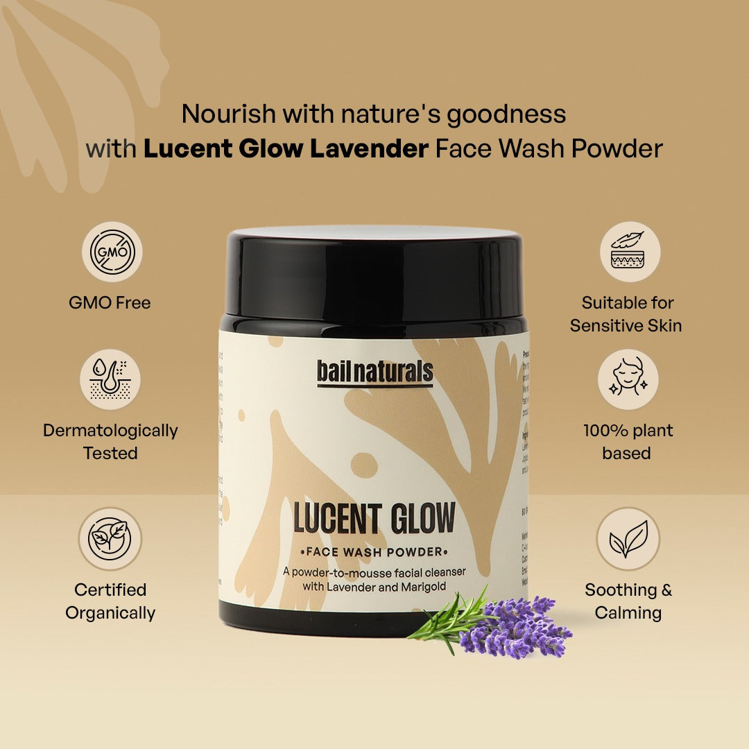 Lucent Glow | Face Wash Powder with Lavender