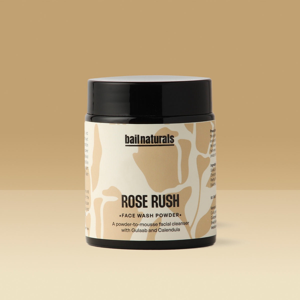 Rose Rush | Face Wash Powder with Gulaab - Bail Naturals Store